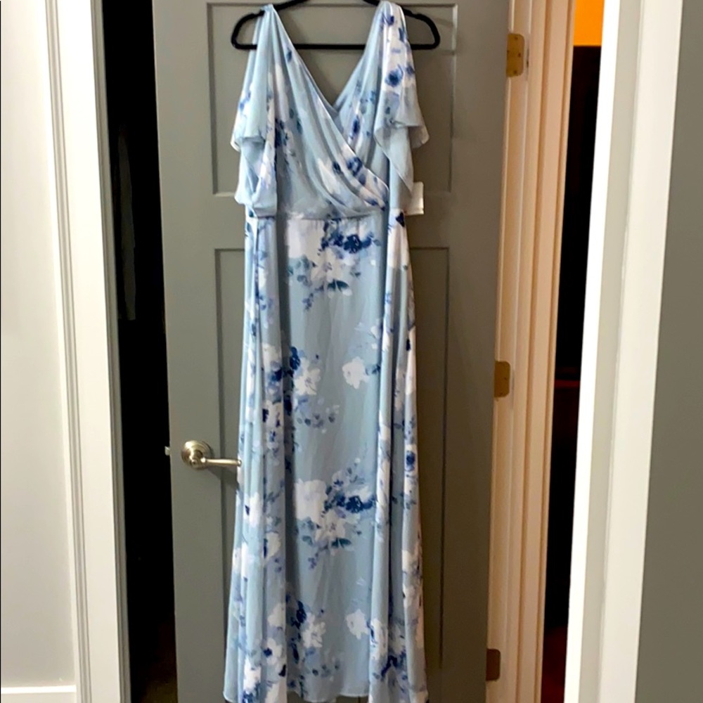 Flower chiffon gown